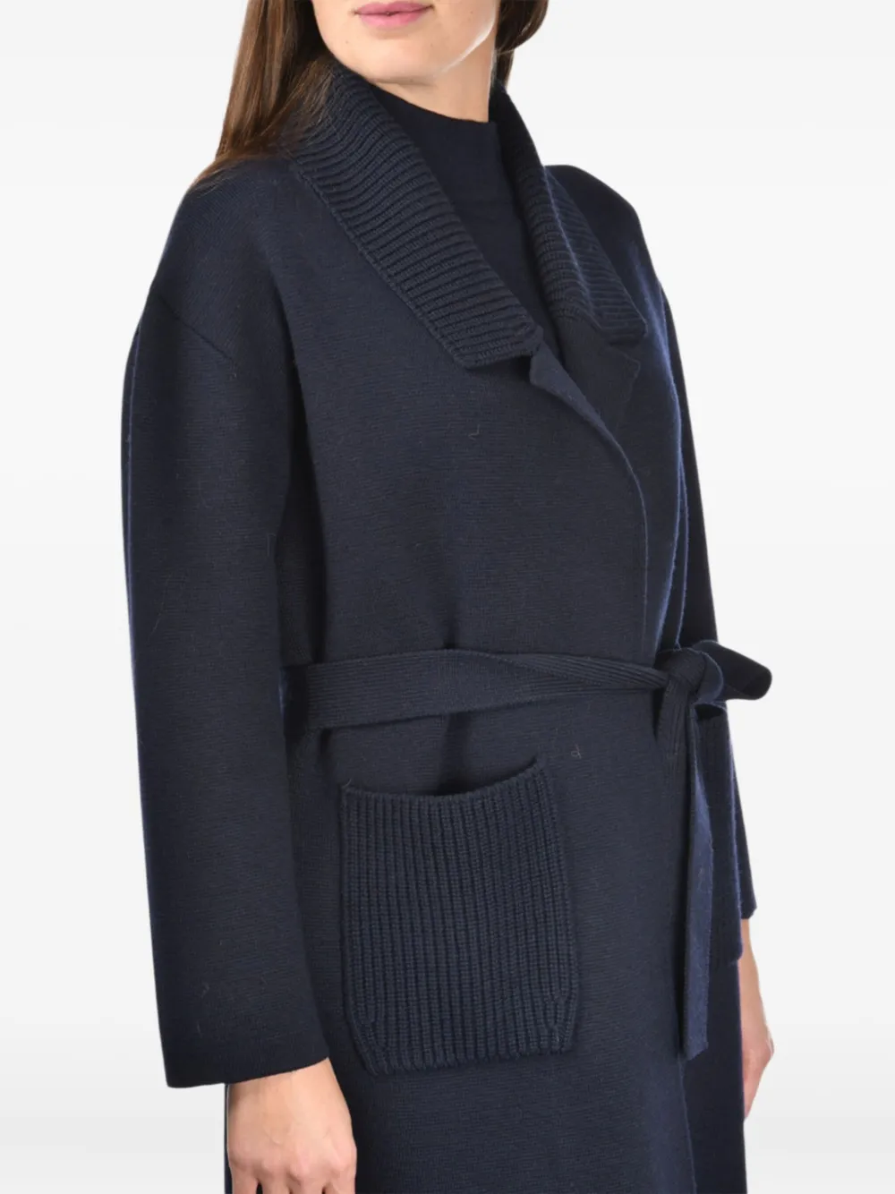 Вязаное пальто с поясом Gran Sasso, синий
Вязаное пальто с поясом Gran Sasso, синий