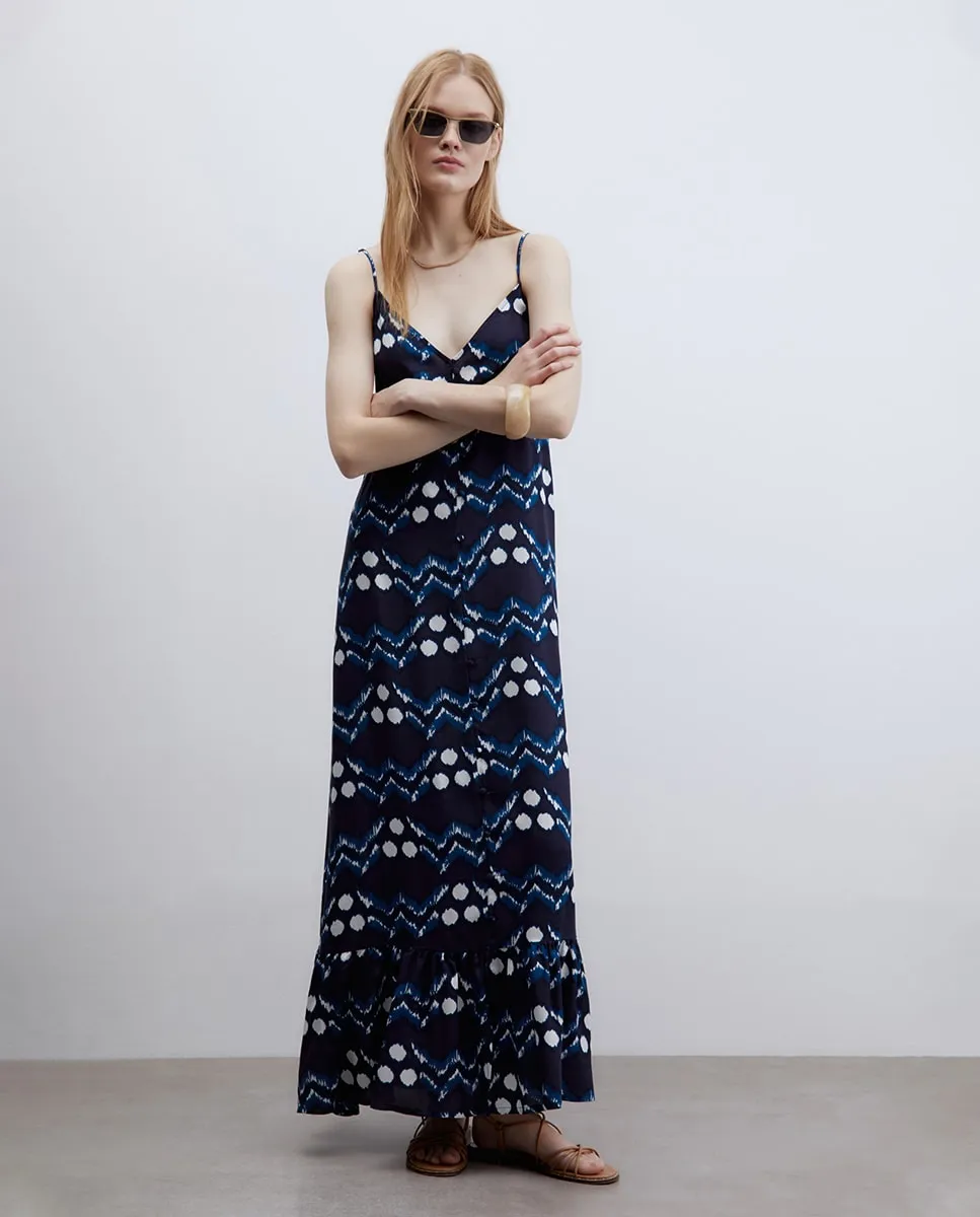 Платье на бретельках с пуговицами Sfera, темно-синий
Платье на бретельках с пуговицами Sfera, темно-синий