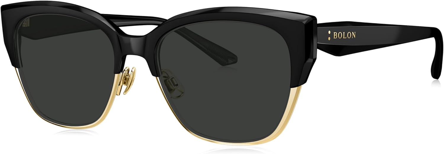 Стильные женские поляризованные солнцезащитные очки BOLON в форме «кошачьих глаз» с оправой «бровь», модель BL6110, Дубай, 55 мм, эксклюзивный бренд очков EssilorLuxottica, Gold & Shiny Black/Grey Polarized
Стильные женские поляризованные солнцезащитные очки BOLON в форме «кошачьих глаз» с оправой «бровь», модель BL6110, Дубай, 55 мм, эксклюзивный бренд очков EssilorLuxottica, Gold & Shiny Black/Grey Polarized