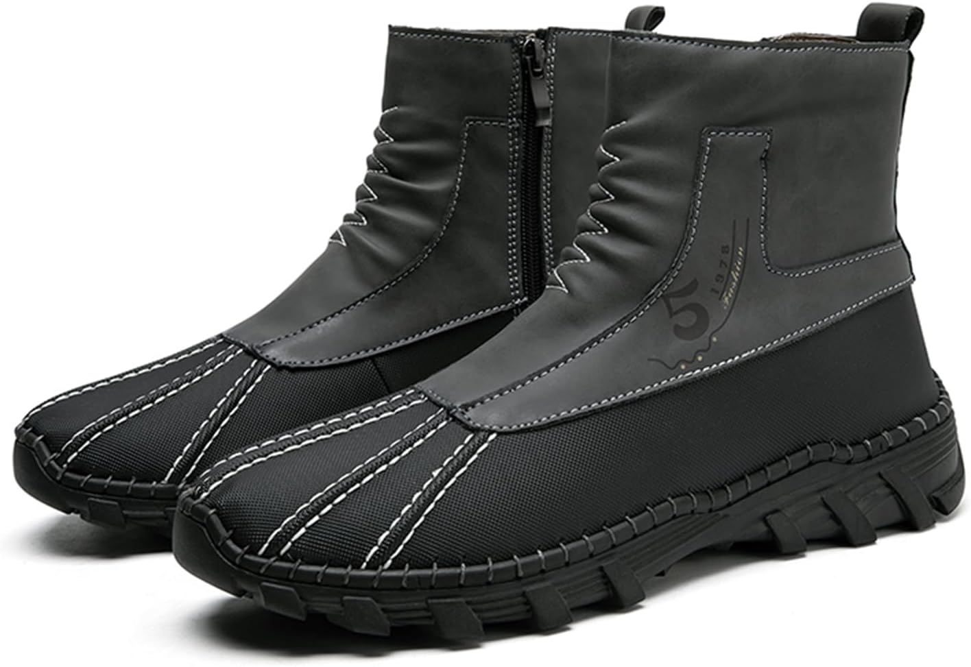 Мужские водонепроницаемые высокие ботинки из лоскутной кожи с боковой молнией, легкие, противоскользящие, для походов, езды на мотоцикле, с мягким широким носком и поддержкой свода стопы, для кемпинга, прогулок, вождения и снега Netehadi, серый
Мужские водонепроницаемые высокие ботинки из лоскутной кожи с боковой молнией, легкие, противоскользящие, для походов, езды на мотоцикле, с мягким широким носком и поддержкой свода стопы, для кемпинга, прогулок, вождения и снега Netehadi, серый
