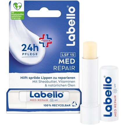 Labello Бальзам для губ Med Repair с SPF 15 и витамином E для сухих губ 4,8 г
Labello Бальзам для губ Med Repair с SPF 15 и витамином E для сухих губ 4,8 г