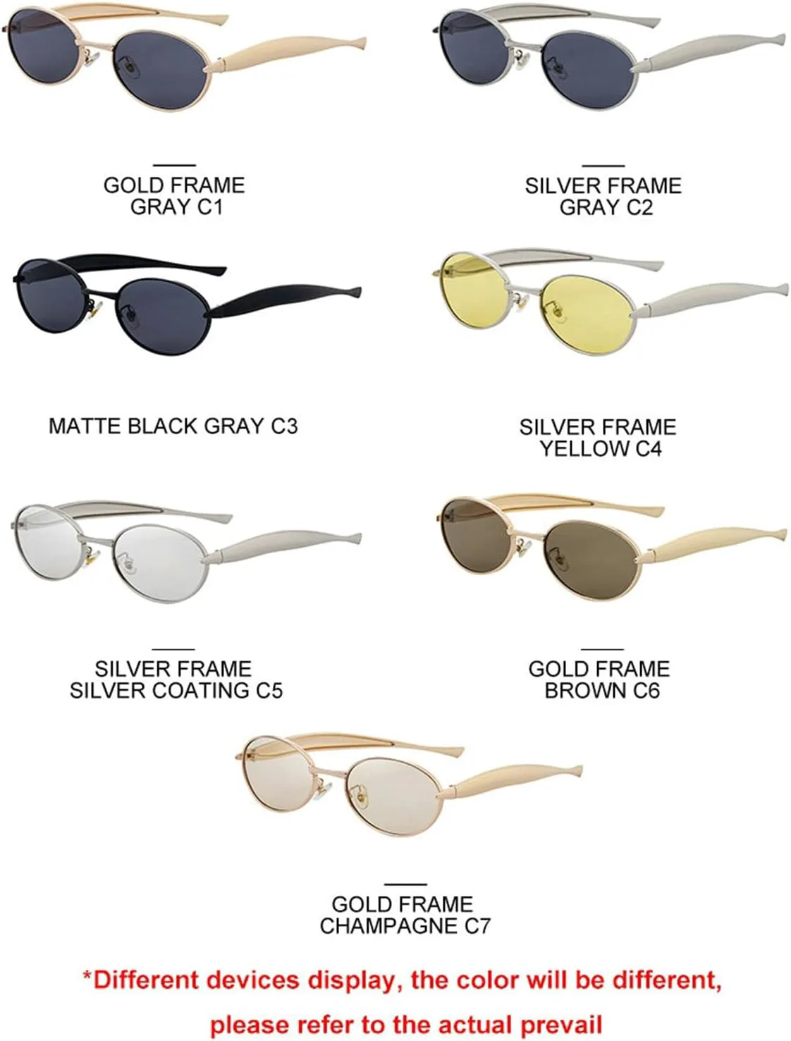 Ретро-очки овальной формы для женщин и мужчин - классические винтажные модные очки 90-х с защитой от УФ-излучения UV400, золотистая металлическая оправа willochra, C5
Ретро-очки овальной формы для женщин и мужчин - классические винтажные модные очки 90-х с защитой от УФ-излучения UV400, золотистая металлическая оправа willochra, C5