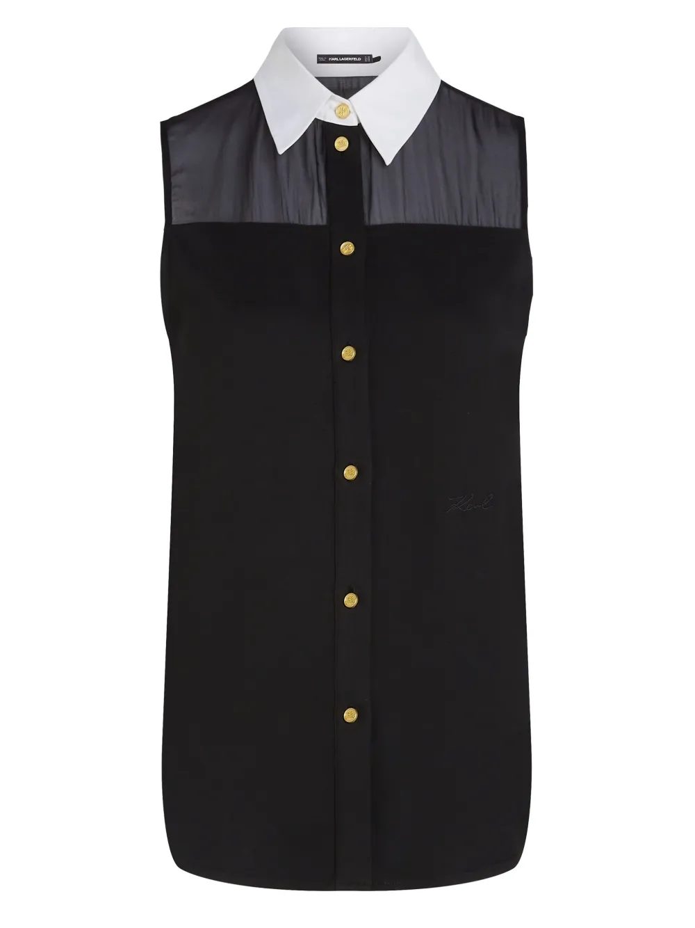 Блузка с поплиновым воротником KARL LAGERFELD, черный
Блузка с поплиновым воротником KARL LAGERFELD, черный