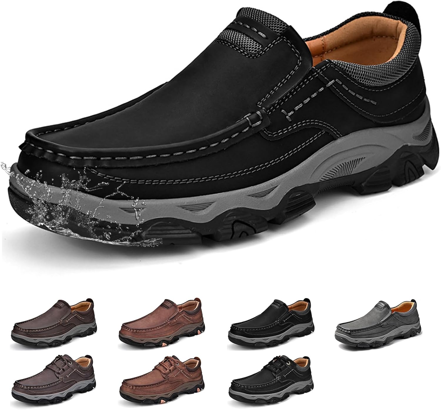 Мужские мокасины с противоскользящей подошвой, водонепроницаемые, легкие, дышащие кожаные кроссовки для ходьбы, удобные повседневные и для вождения Generic, черный
Мужские мокасины с противоскользящей подошвой, водонепроницаемые, легкие, дышащие кожаные кроссовки для ходьбы, удобные повседневные и для вождения Generic, черный