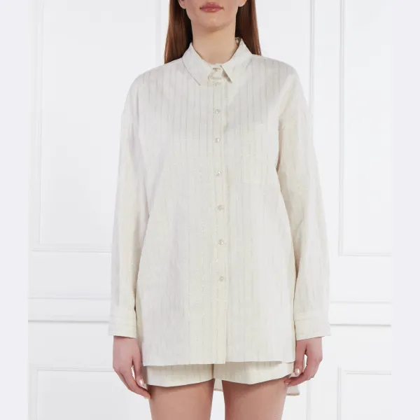 Рубашка свободного кроя с добавлением белья Twin-Set, бежевый
Рубашка свободного кроя с добавлением белья Twin-Set, бежевый