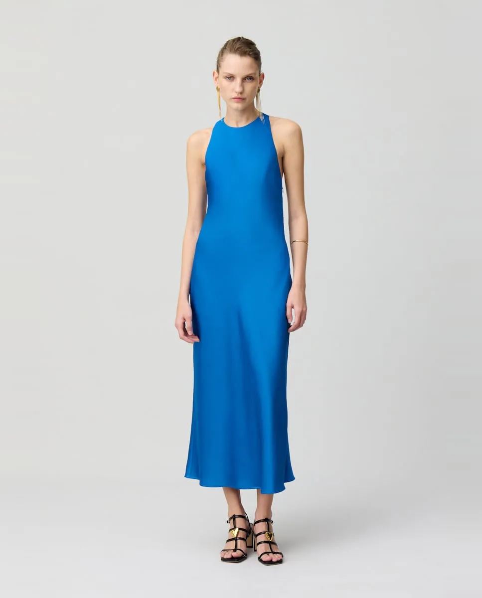 Длинное платье с перекрещенными бретелями на спине Claudie Pierlot, синий
Длинное платье с перекрещенными бретелями на спине Claudie Pierlot, синий