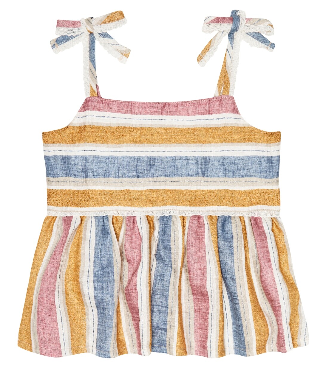 Полосатый топ из смесового льна Il Gufo, разноцветный
Полосатый топ из смесового льна Il Gufo, разноцветный