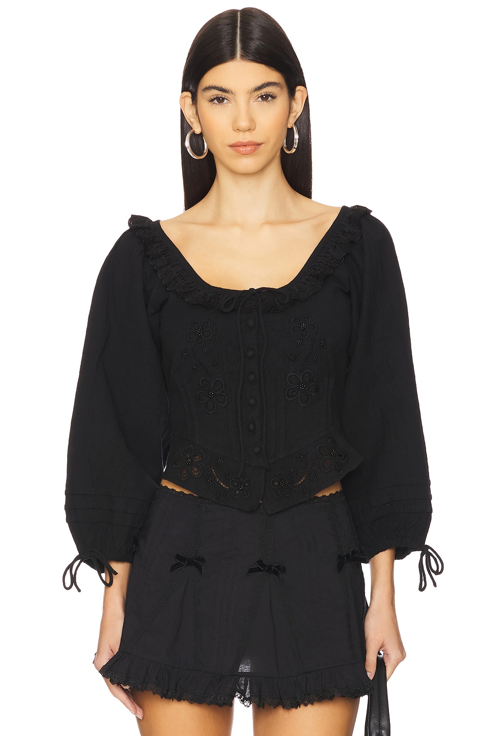 Харлоу топ For Love & Lemons, черный
Харлоу топ For Love & Lemons, черный