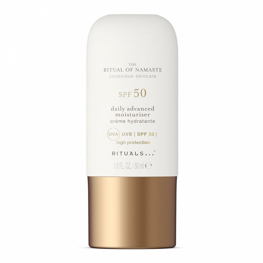Защитный солнцезащитный крем для лица с SPF50 the ritual of namaste spf50 daily advanced moisturiser Rituals, 50 мл
Защитный солнцезащитный крем для лица с SPF50 the ritual of namaste spf50 daily advanced moisturiser Rituals, 50 мл