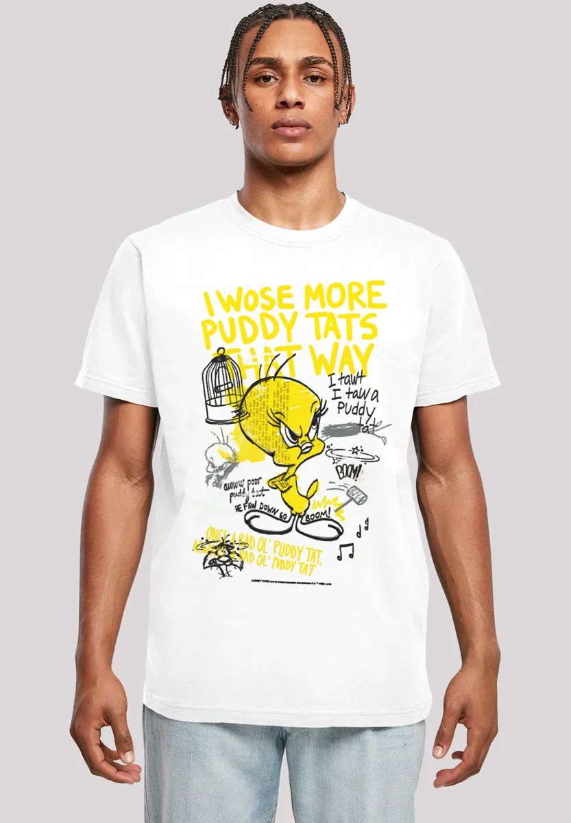 Футболка F4NT4STIC "Looney Tunes Tweety Pie More Puddy Tats", мужская, премиум-мерч, стандартного кроя, базовая, с принтом, белый
Футболка F4NT4STIC "Looney Tunes Tweety Pie More Puddy Tats", мужская, премиум-мерч, стандартного кроя, базовая, с принтом, белый