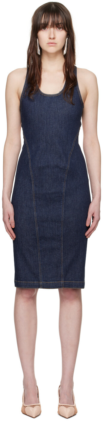 Джинсовое мини-платье цвета индиго Alaïa 
Джинсовое мини-платье цвета индиго Alaïa