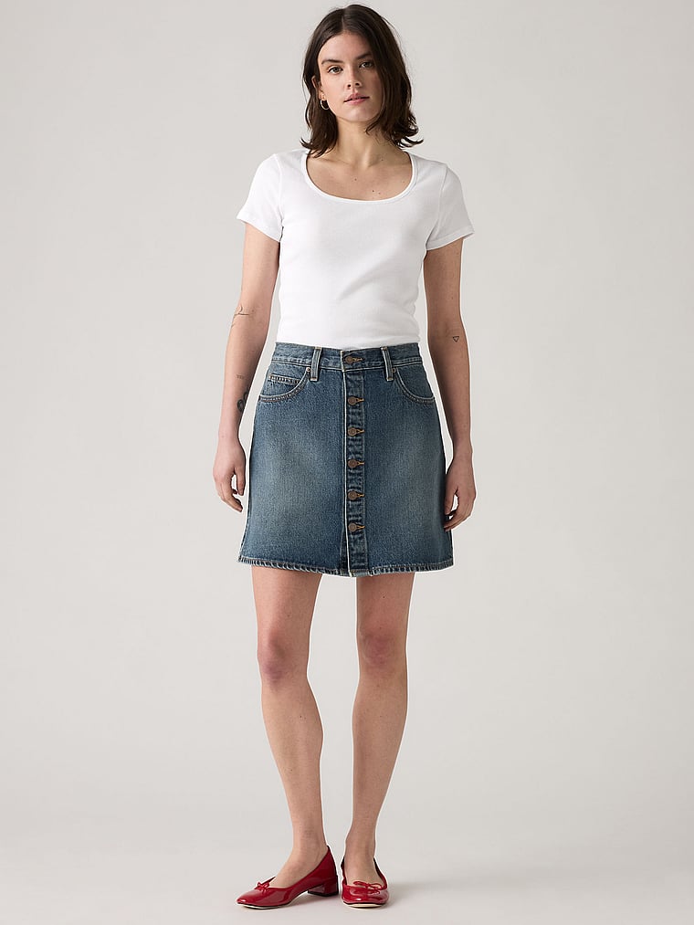 Юбка Levi'S в стиле ретро на пуговицах спереди Levi'S, синий
Юбка Levi'S в стиле ретро на пуговицах спереди Levi'S, синий