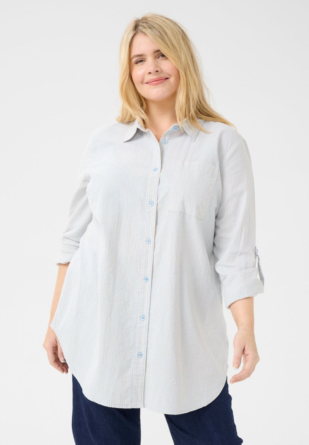 Блузка на пуговицах STRIPED Kaffe Curve, светло-голубой
Блузка на пуговицах STRIPED Kaffe Curve, светло-голубой