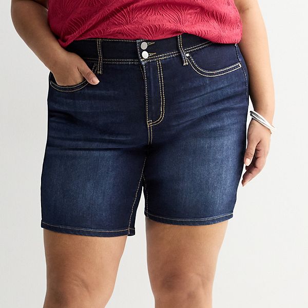 Бермуды Plus size с эффектом контроля живота в темной стирке Apt. 9
Бермуды Plus size с эффектом контроля живота в темной стирке Apt. 9