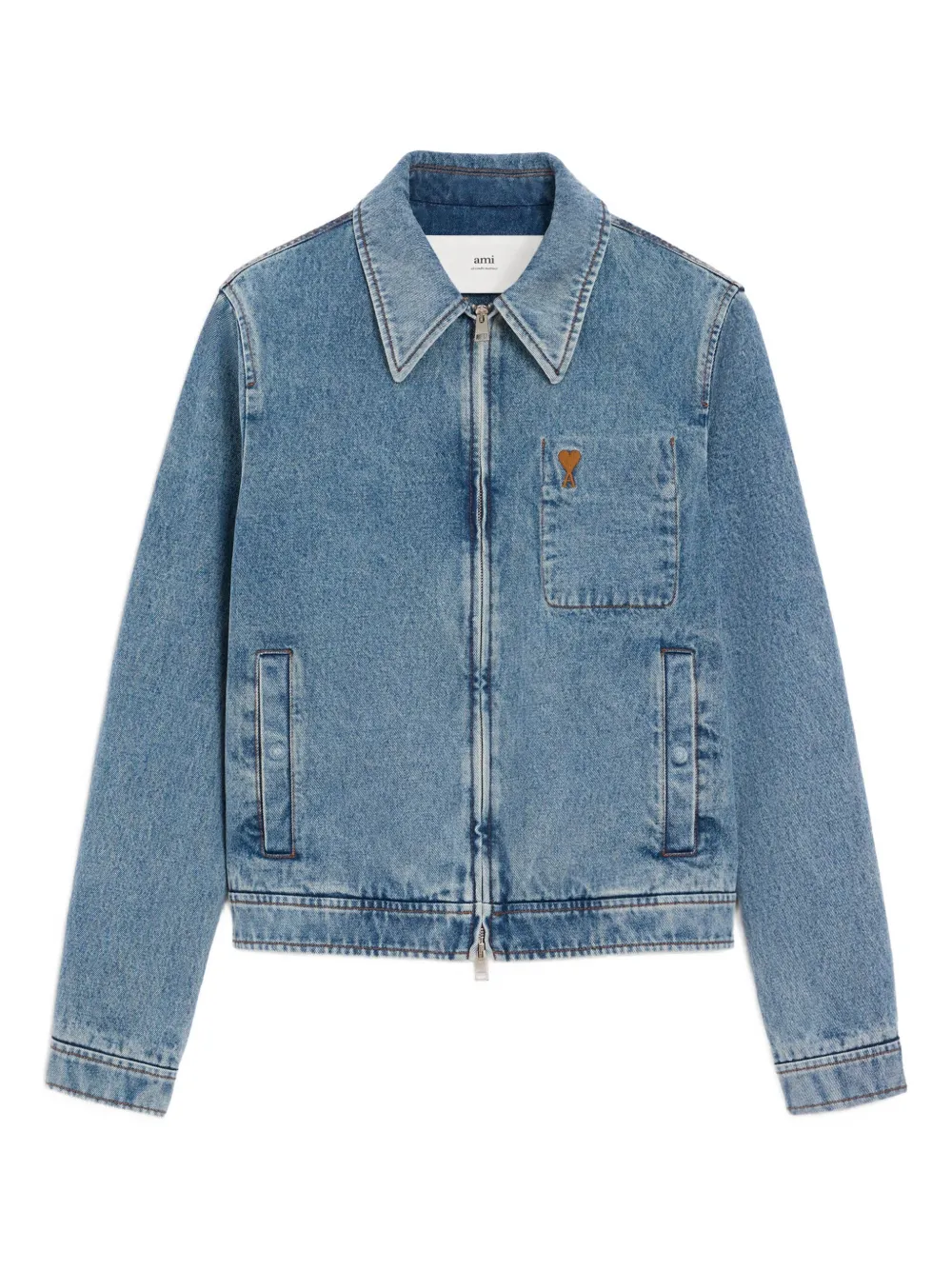 Джинсовая куртка с монограммой Ami-de-Coeur AMI Paris, синий
Джинсовая куртка с монограммой Ami-de-Coeur AMI Paris, синий