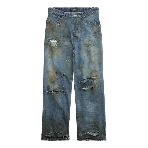 Брюки super destroyed baggy pants 'light blue' Balenciaga, голубой
Брюки super destroyed baggy pants 'light blue' Balenciaga, голубой