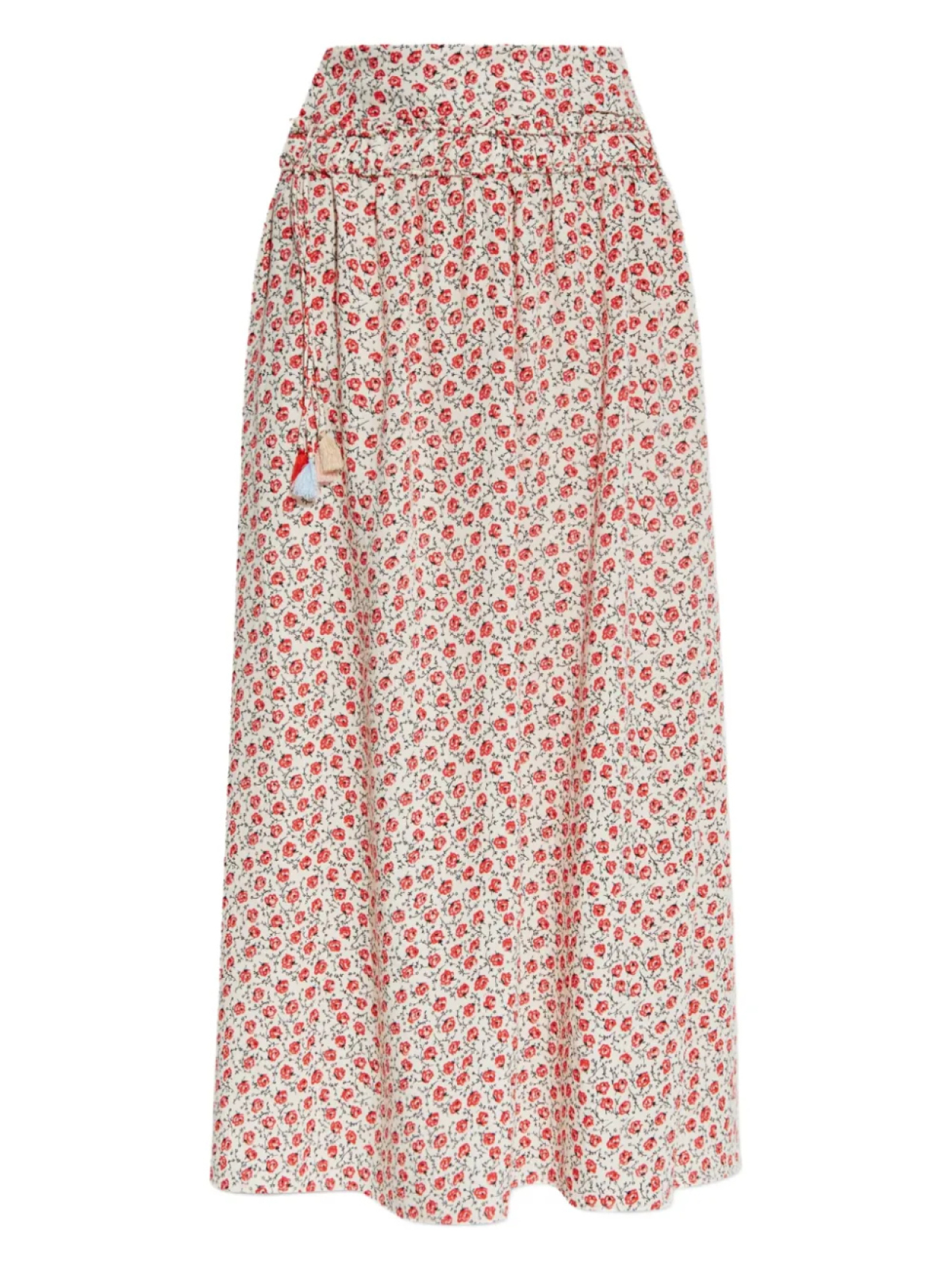 Юбка с цветочным принтом MUNTHE, белый 
Юбка с цветочным принтом MUNTHE, белый