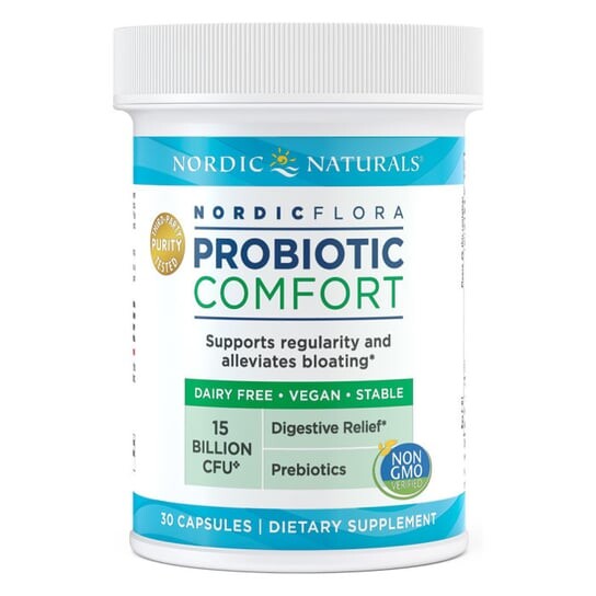 Nordic Naturals, Flora Probiotic Comfort 30 веганских капсул
Nordic Naturals, Flora Probiotic Comfort 30 веганских капсул