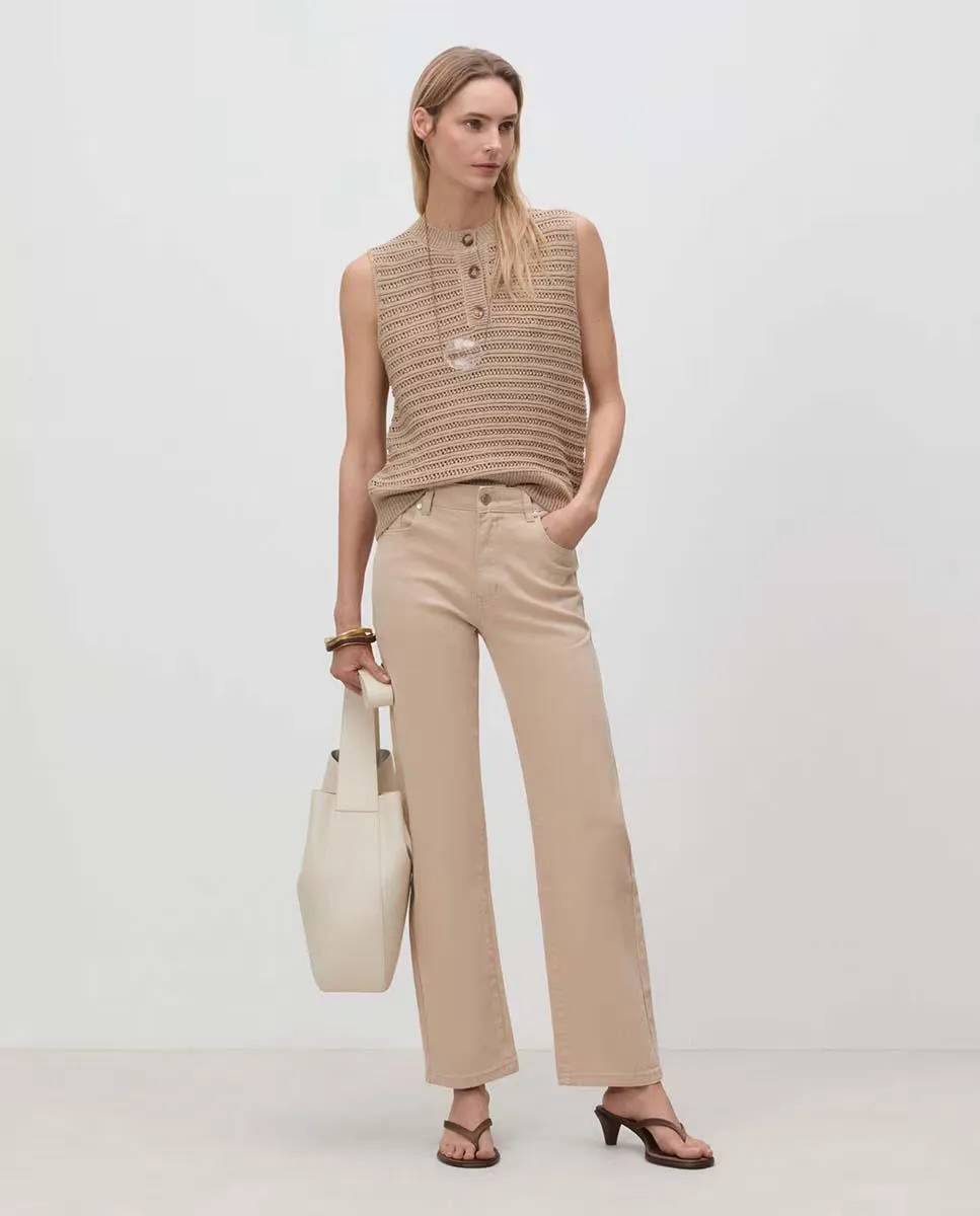 Женский трикотажный топ с лентами Simorra, бежевый
Женский трикотажный топ с лентами Simorra, бежевый