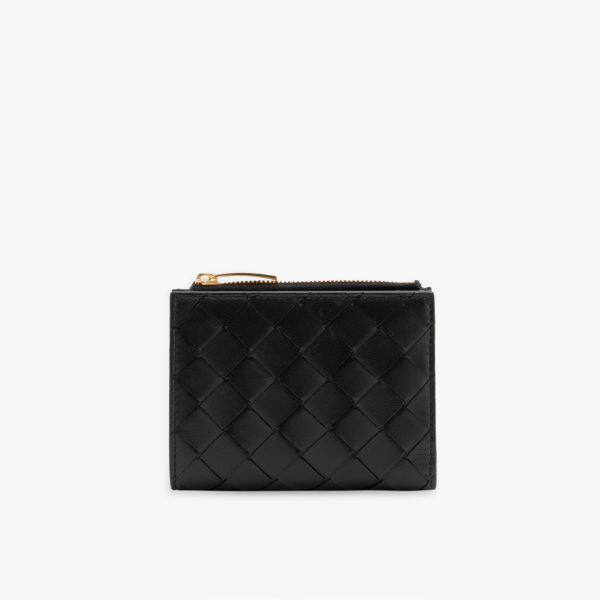 Кожаный кошелек двойного сложения на молнии Intrecciato Bottega Veneta, черный
Кожаный кошелек двойного сложения на молнии Intrecciato Bottega Veneta, черный