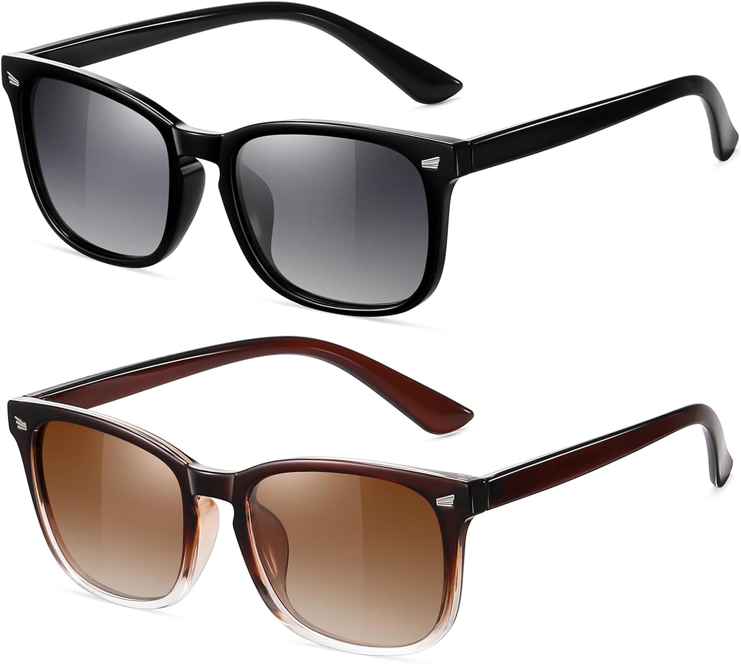 Поляризованные солнцезащитные очки FEIDUSUN для женщин и мужчин. Классические модные солнцезащитные очки с защитой от УФ-излучения, A04 Gloss Black / Gradient Gray + Dark Tea&transparent / Gradient Tea
Поляризованные солнцезащитные очки FEIDUSUN для женщин и мужчин. Классические модные солнцезащитные очки с защитой от УФ-излучения, A04 Gloss Black / Gradient Gray + Dark Tea&transparent / Gradient Tea