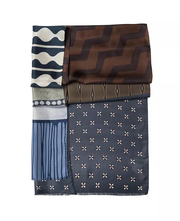 Мужской Atri — большой шелковый шарф Elizabetta, синий 
Мужской Atri — большой шелковый шарф Elizabetta, синий