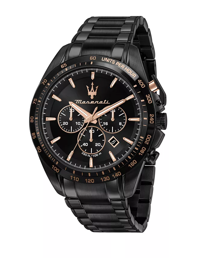 Мужские часы-хронограф с черным металлическим ремешком, 45 мм Maserati
Мужские часы-хронограф с черным металлическим ремешком, 45 мм Maserati