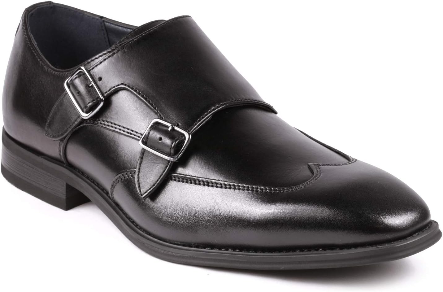 Кожаные мужские лоферы Metrocharm ML-1004 с двойной монк-пряжкой и крыльями, без шнурков, черный
Кожаные мужские лоферы Metrocharm ML-1004 с двойной монк-пряжкой и крыльями, без шнурков, черный