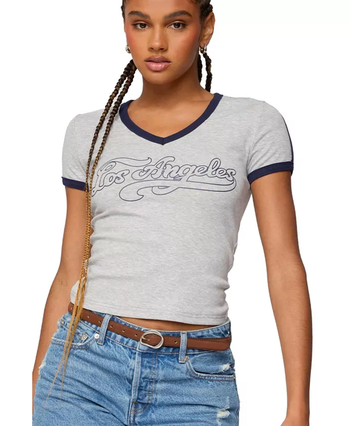 Женская контрастная футболка Los Angeles Edikted, серый
Женская контрастная футболка Los Angeles Edikted, серый