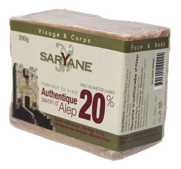 Saryane, Алеппское мыло 20% лаврового масла, 200 г
Saryane, Алеппское мыло 20% лаврового масла, 200 г