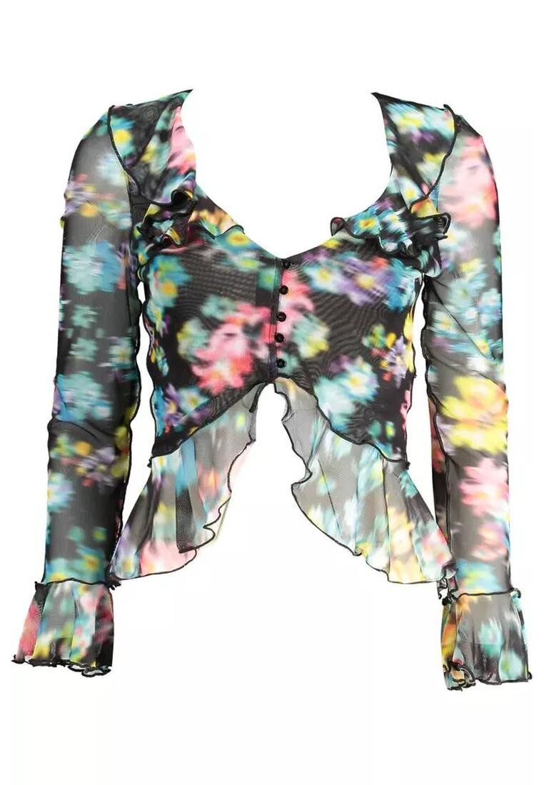 Футболка с длинными рукавами и v-образным вырезом с контрастной деталью Desigual, черный
Футболка с длинными рукавами и v-образным вырезом с контрастной деталью Desigual, черный