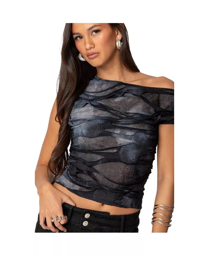 Женский асимметричный топ с рваными краями Edikted, синий
Женский асимметричный топ с рваными краями Edikted, синий