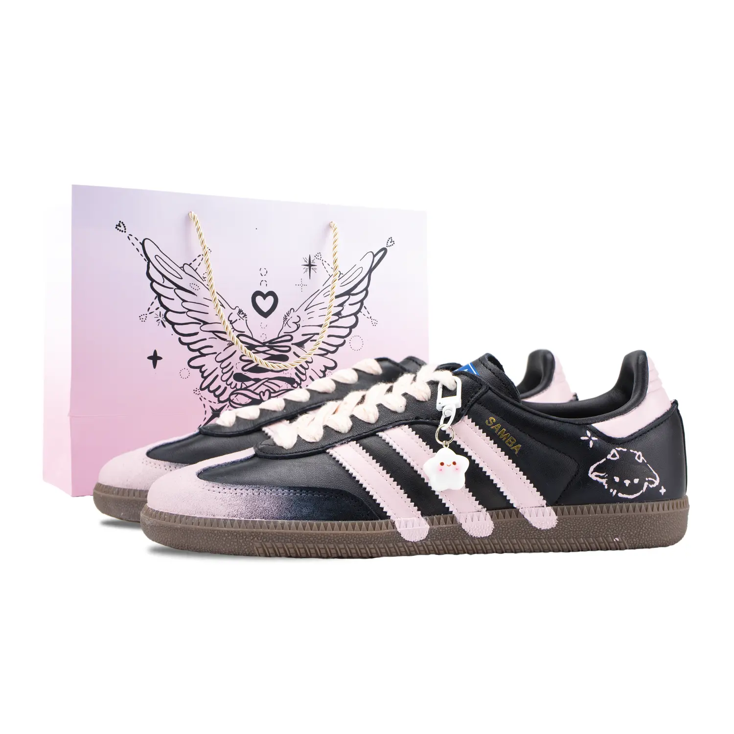 Adidas Originals SAMBA OG Розовые пушистые кроссовки Star Cat с защитой от истирания, низкие, в стиле немецкой армии, унисекс, черный с розовым
Adidas Originals SAMBA OG Розовые пушистые кроссовки Star Cat с защитой от истирания, низкие, в стиле немецкой армии, унисекс, черный с розовым