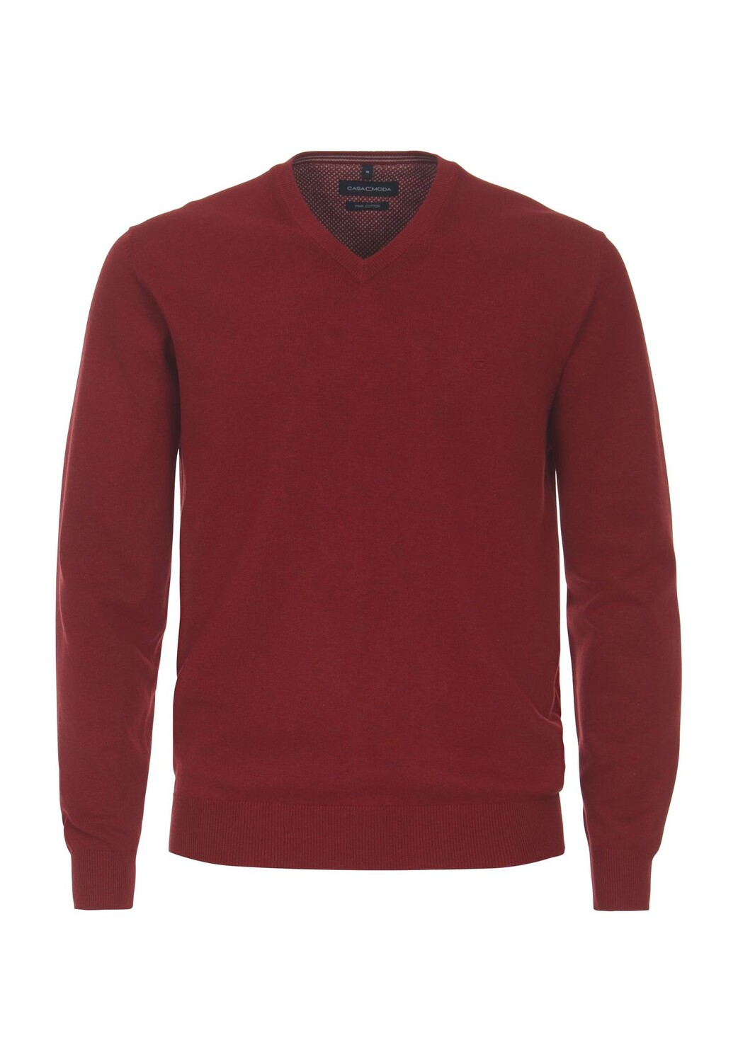 Мужской свитер с V-образным вырезом и ребристыми манжетами CASAMODA, красный
Мужской свитер с V-образным вырезом и ребристыми манжетами CASAMODA, красный