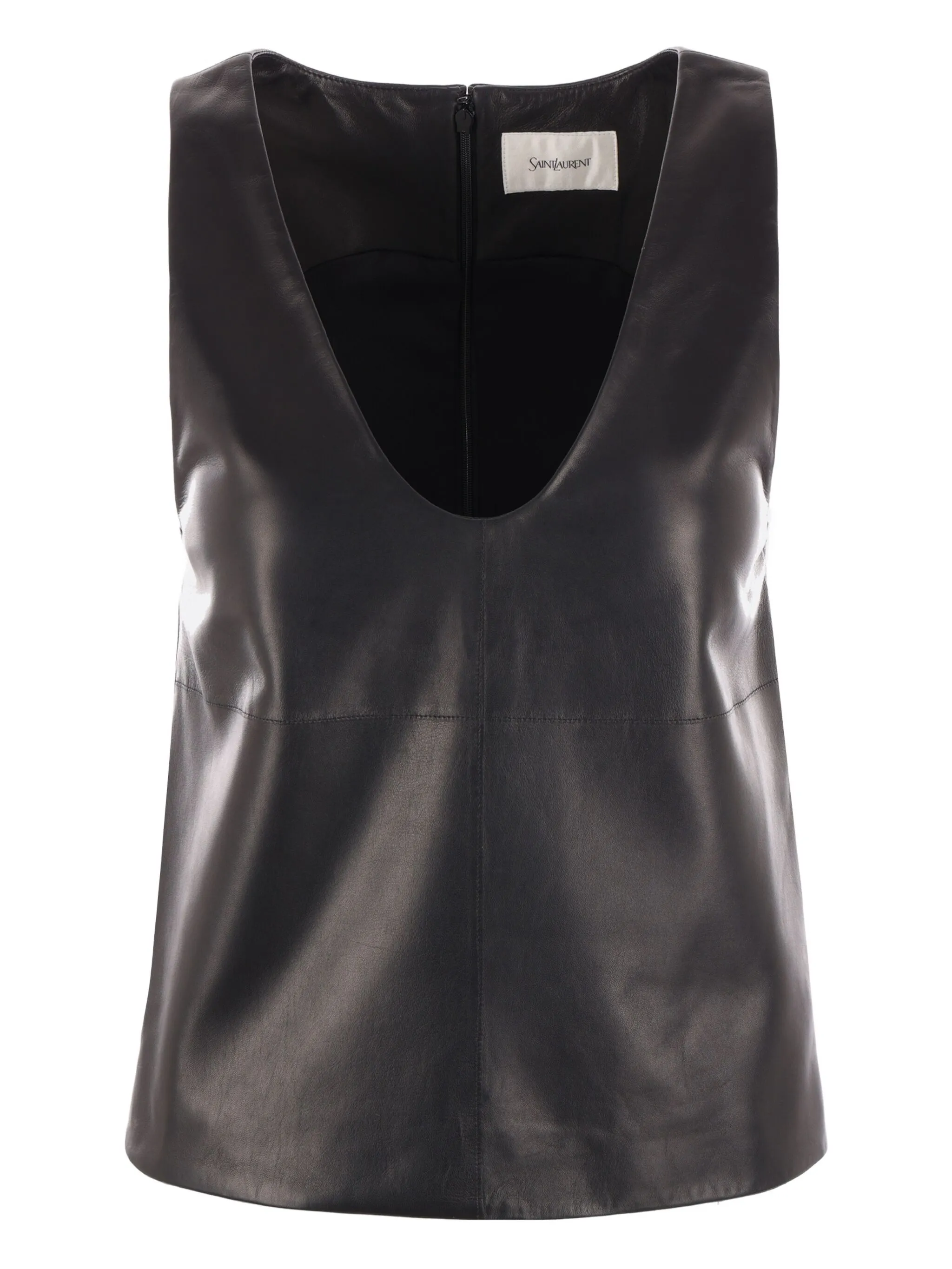 Кожаный топ Saint Laurent, черный
Кожаный топ Saint Laurent, черный