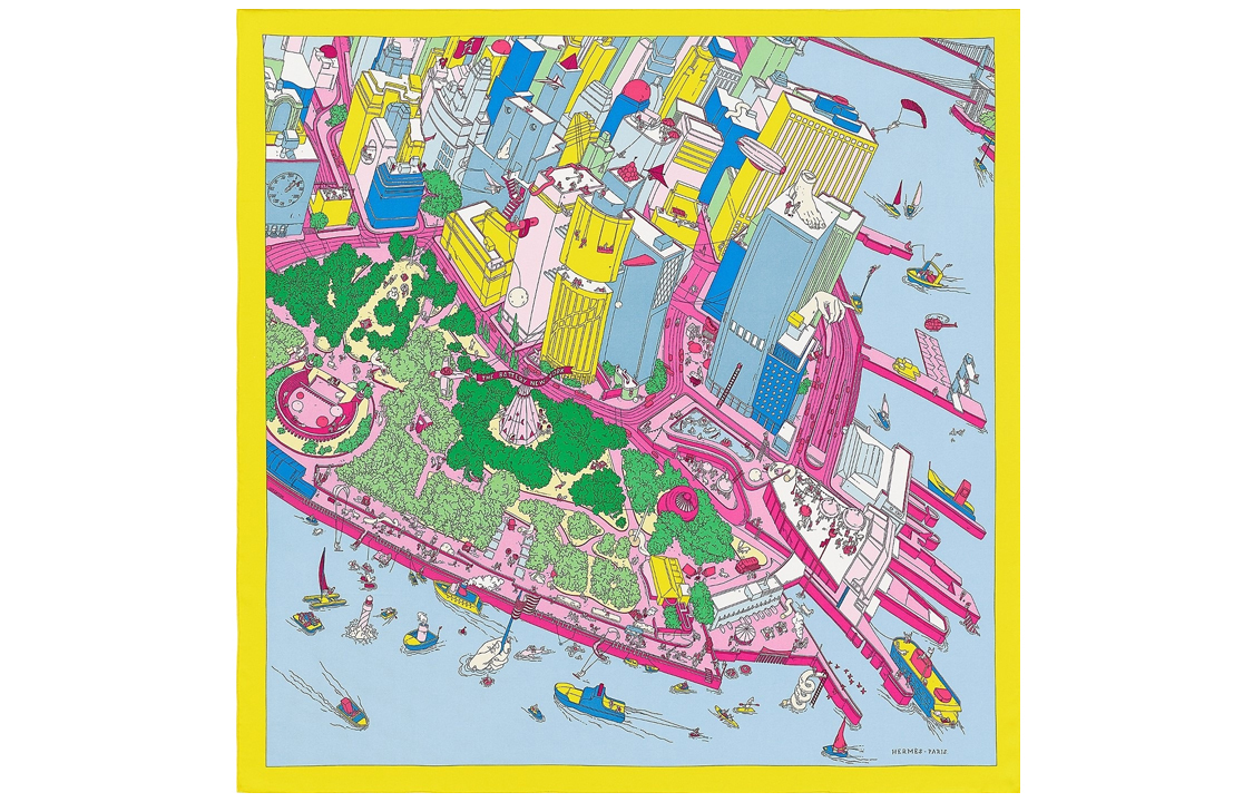 Шёлковый шарф женский оранжево-розовый HERMES 
Шёлковый шарф женский оранжево-розовый HERMES