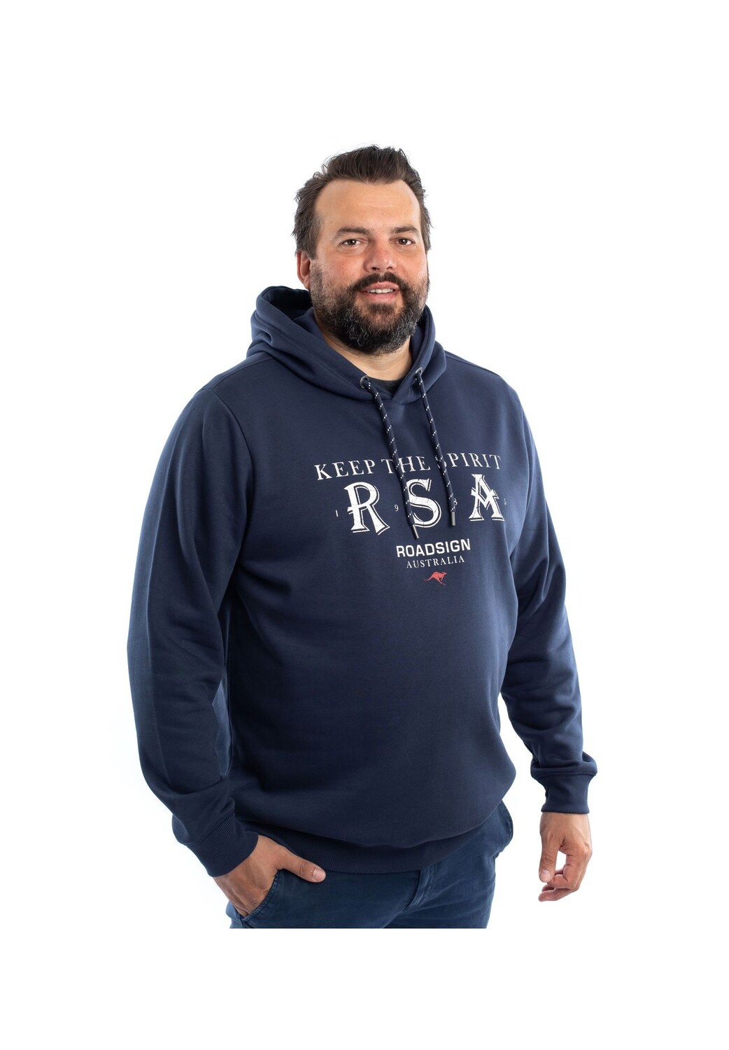 Мужская толстовка в стиле серфсайд с принтом спереди и капюшоном из коллекции XL в размерах оверсайз ROADSIGN australia, темно-синий 
Мужская толстовка в стиле серфсайд с принтом спереди и капюшоном из коллекции XL в размерах оверсайз ROADSIGN australia, темно-синий