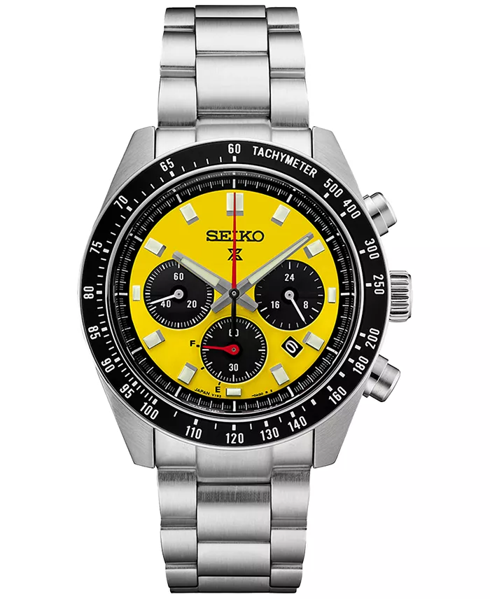 Мужские часы-хронограф Solar Prospex Speedtimer с браслетом из нержавеющей стали 41 мм — специальный выпуск для США Seiko
Мужские часы-хронограф Solar Prospex Speedtimer с браслетом из нержавеющей стали 41 мм — специальный выпуск для США Seiko