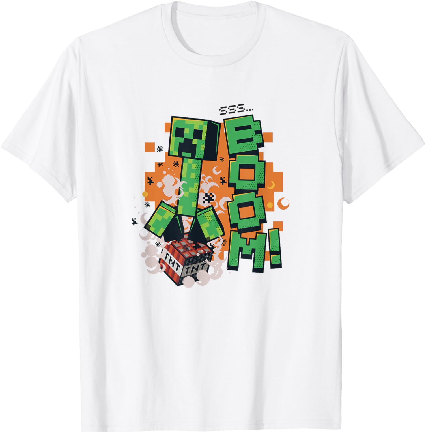 Футболка Minecraft «Крипер на динамите SSS... БУМ!», белый
Футболка Minecraft «Крипер на динамите SSS... БУМ!», белый