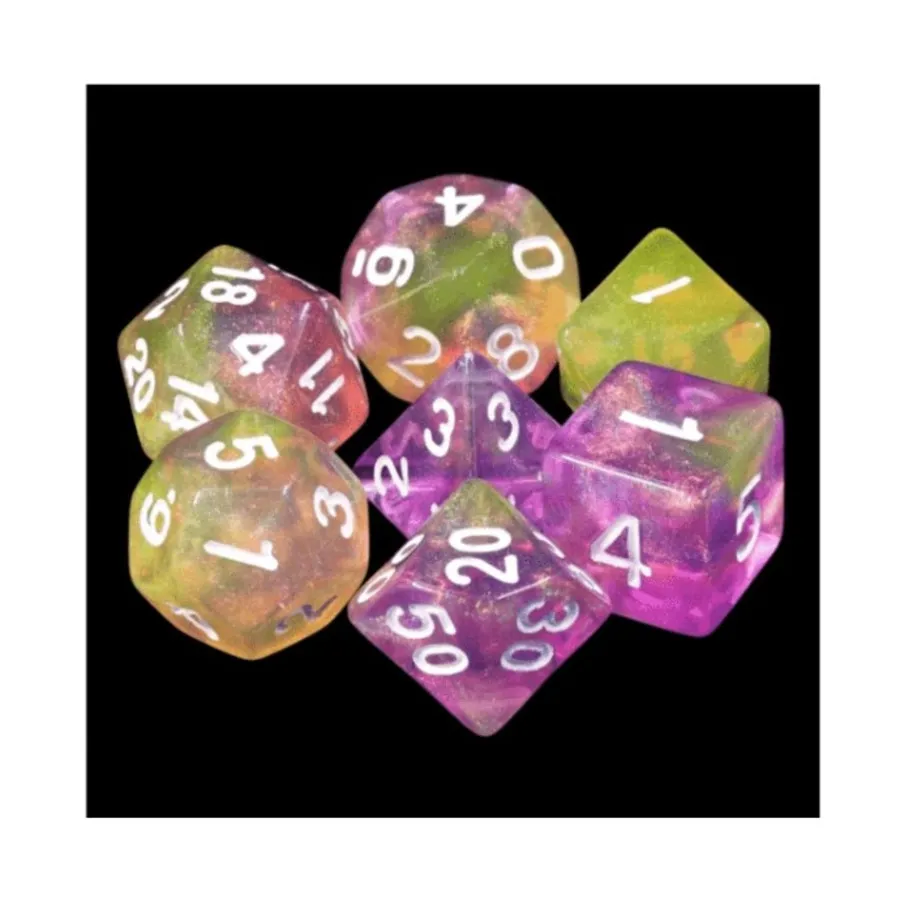Набор Poly — лимонное желе с белым (7), Dice Sets - Resin/Acrylic - Rainbow & Multi-Colored (Foam Brain Games)
Набор Poly — лимонное желе с белым (7), Dice Sets - Resin/Acrylic - Rainbow & Multi-Colored (Foam Brain Games)