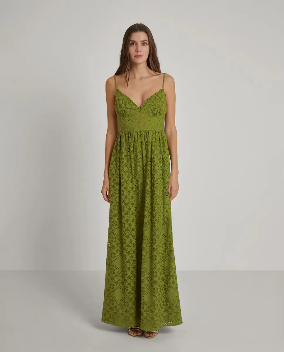 Длинное платье на бретелях Trucco, зеленый
Длинное платье на бретелях Trucco, зеленый