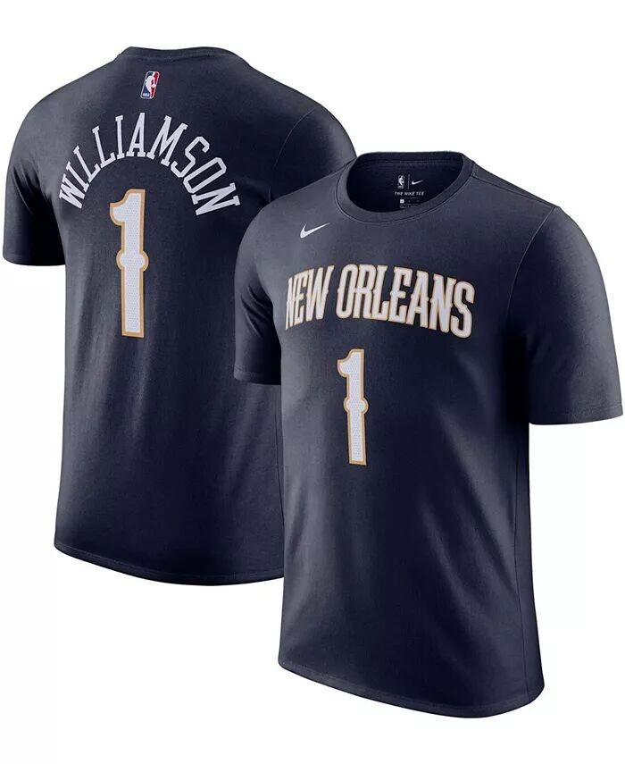 Мужская темно-синяя футболка Zion Williamson New Orleans Pelicans с именем и номером Nike
Мужская темно-синяя футболка Zion Williamson New Orleans Pelicans с именем и номером Nike