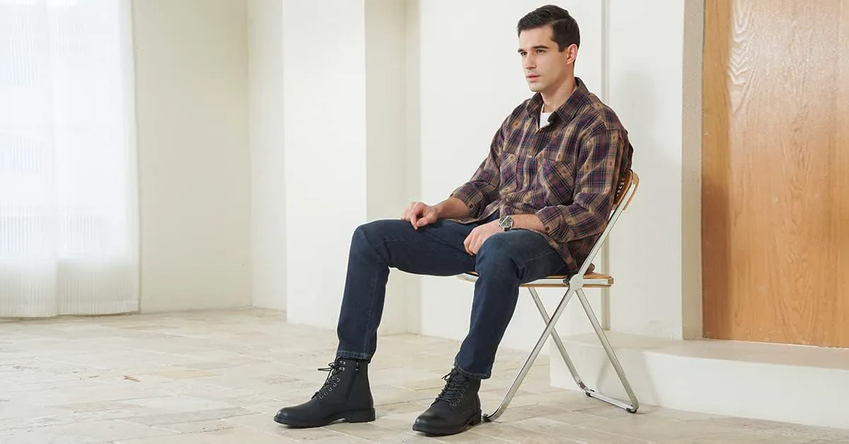 Мужские ботинки Vostey, мотоциклетные повседневные ботинки с молнией, модные чукка для мужчин, черный
Мужские ботинки Vostey, мотоциклетные повседневные ботинки с молнией, модные чукка для мужчин, черный