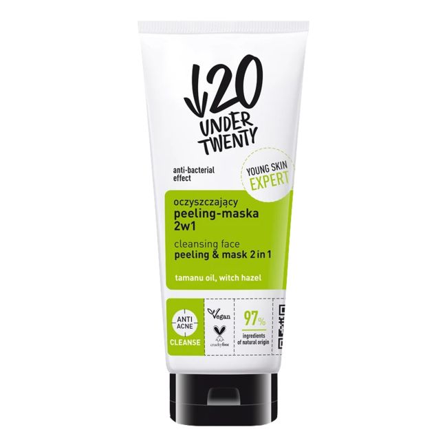 Очищающий скраб для лица против акне - маска для лица моложе двадцати лет Under 20, 100 мл
Очищающий скраб для лица против акне - маска для лица моложе двадцати лет Under 20, 100 мл