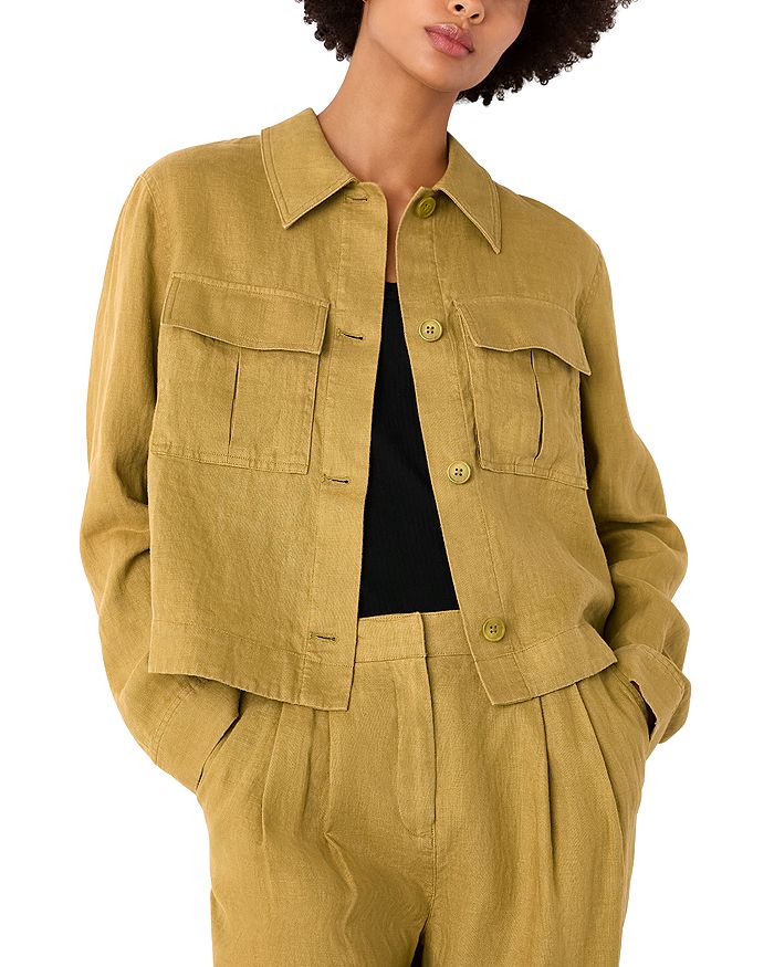 Элегантная повседневная куртка Abby из льна Whistles, зеленый
Элегантная повседневная куртка Abby из льна Whistles, зеленый