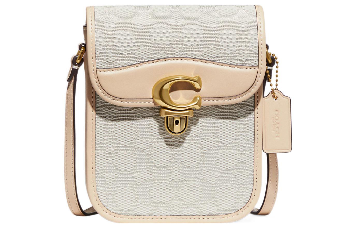 Сумка через плечо Studio Jacquard с кожаной вставкой Coach абрикосовая монохромная
Сумка через плечо Studio Jacquard с кожаной вставкой Coach абрикосовая монохромная