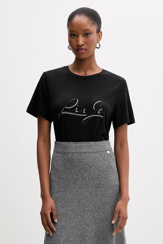 Хлопковая футболка Liu Jo, черный
Хлопковая футболка Liu Jo, черный