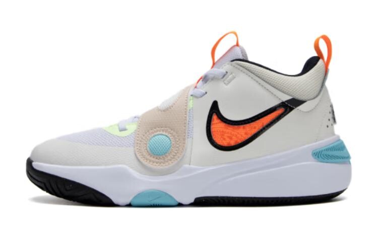 Nike Kids Баскетбольные кроссовки для детей, White/Orange 
Nike Kids Баскетбольные кроссовки для детей, White/Orange