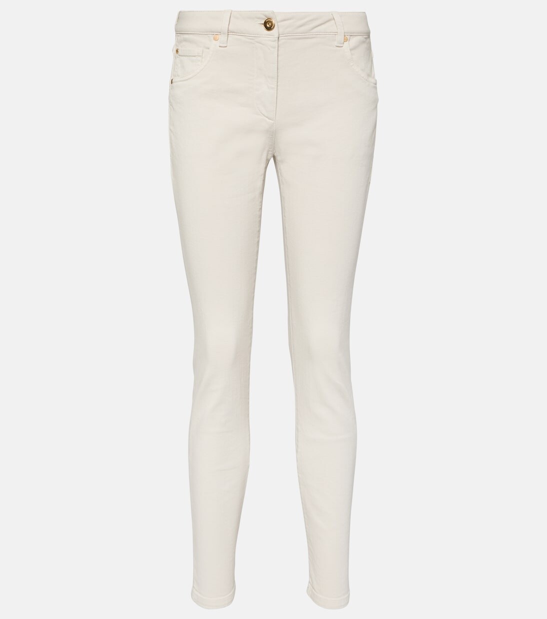 Узкие джинсы со средней посадкой Brunello Cucinelli, белый
Узкие джинсы со средней посадкой Brunello Cucinelli, белый