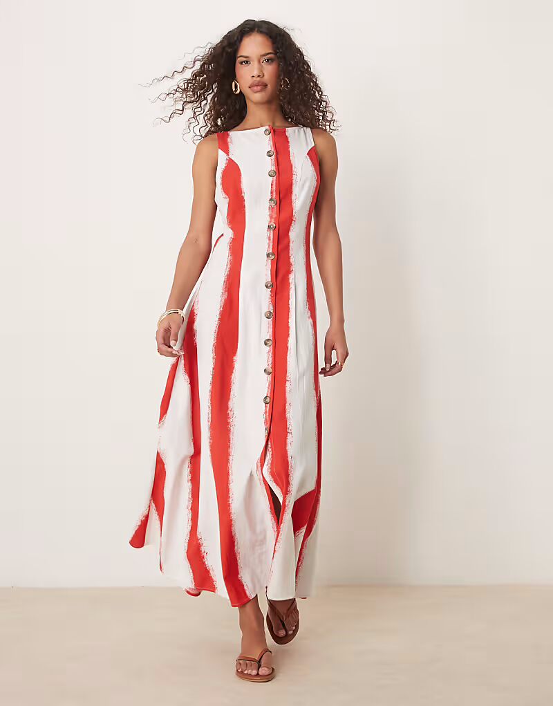 ASOS DESIGN длинное платье-жилет с вырезом-лодочкой на пуговицах в полоску
ASOS DESIGN длинное платье-жилет с вырезом-лодочкой на пуговицах в полоску